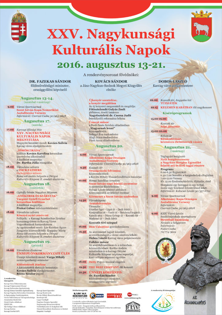 Nagykunsági Kulturális Napok Karcag 2016